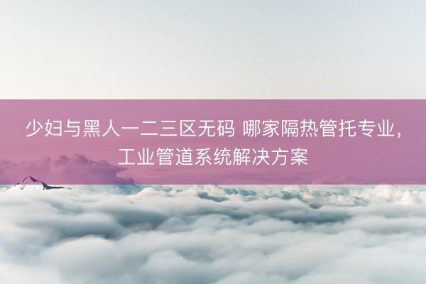 少妇与黑人一二三区无码 哪家隔热管托专业，工业管道系统解决方案