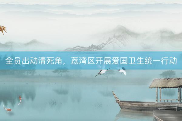 全员出动清死角，荔湾区开展爱国卫生统一行动