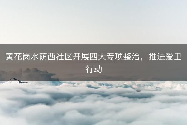 黄花岗水荫西社区开展四大专项整治，推进爱卫行动