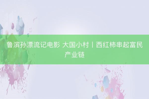 鲁滨孙漂流记电影 大国小村丨西红柿串起富民产业链