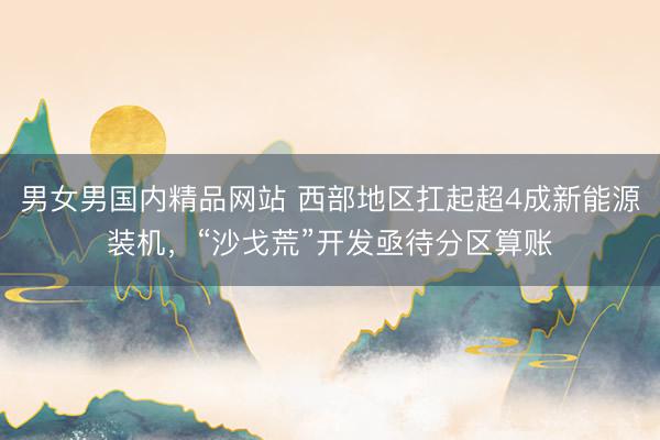 男女男国内精品网站 西部地区扛起超4成新能源装机，“沙戈荒”开发亟待分区算账