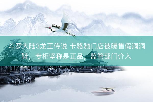 斗罗大陆3龙王传说 卡骆驰门店被曝售假洞洞鞋，专柜坚称是正品，监管部门介入