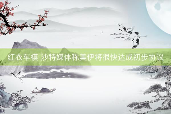 红衣车模 沙特媒体称美伊将很快达成初步协议