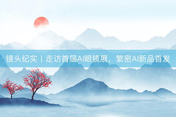 镜头纪实丨走访首届AI眼镜展,繁密AI新品首发
