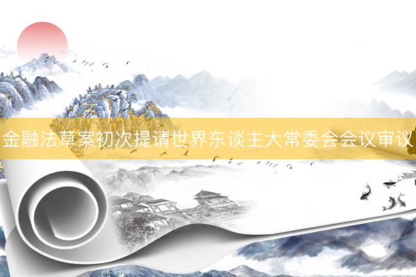 金融法草案初次提请世界东谈主大常委会会议审议